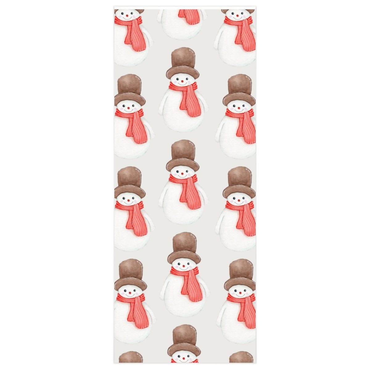 White Cozy Snowman Christmas Wrapping Paper