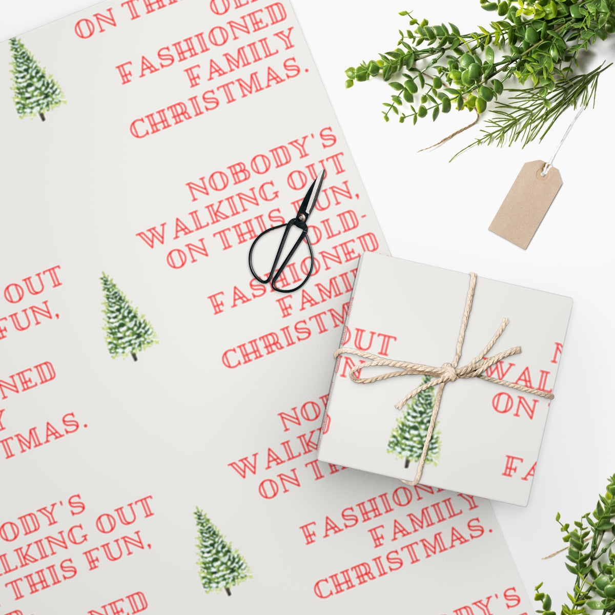 National Lampoon Nobody's Walking Out Christmas Wrapping Paper