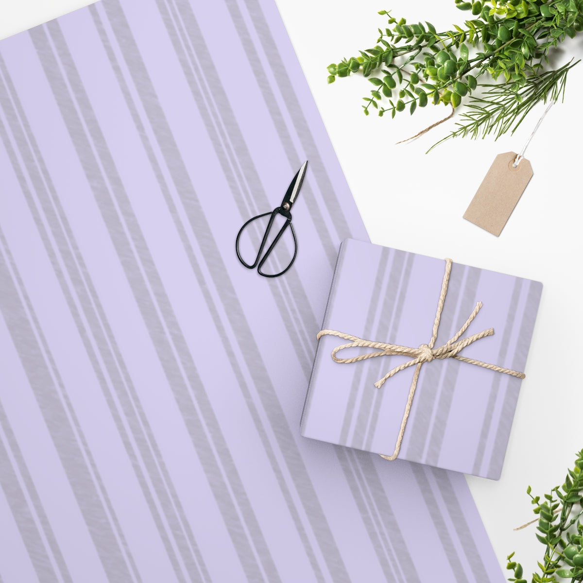 Purple Stripes Wrapping Paper