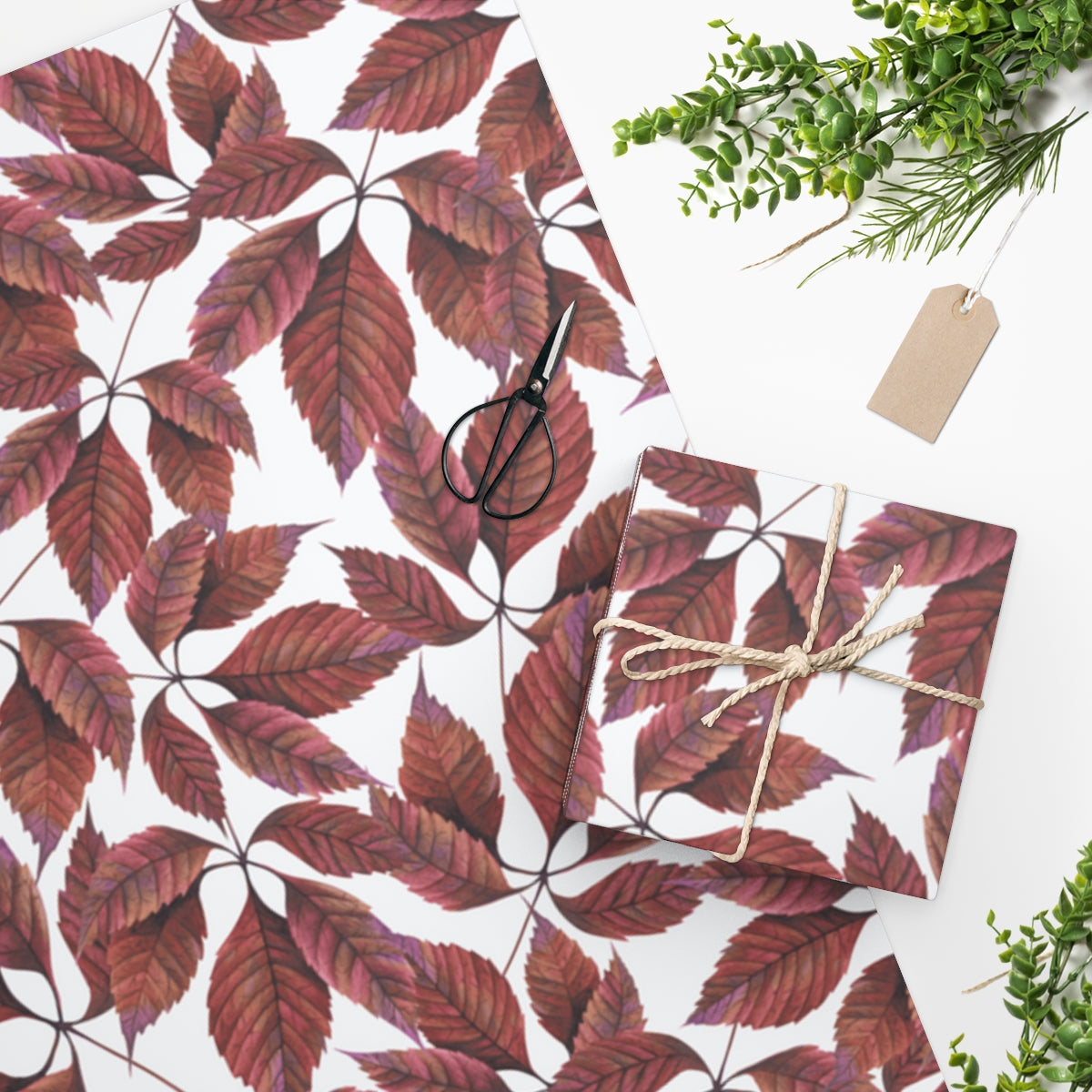 Colorful Maple Leaves Autumn Wrapping Paper