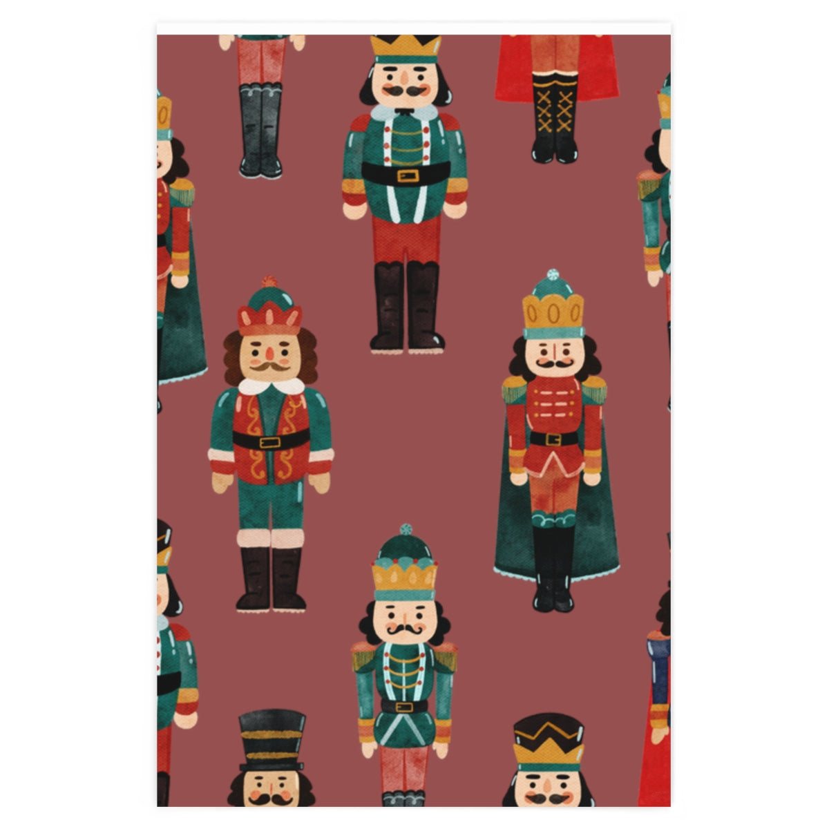 Red Nutcracker Friends Christmas Wrapping Paper