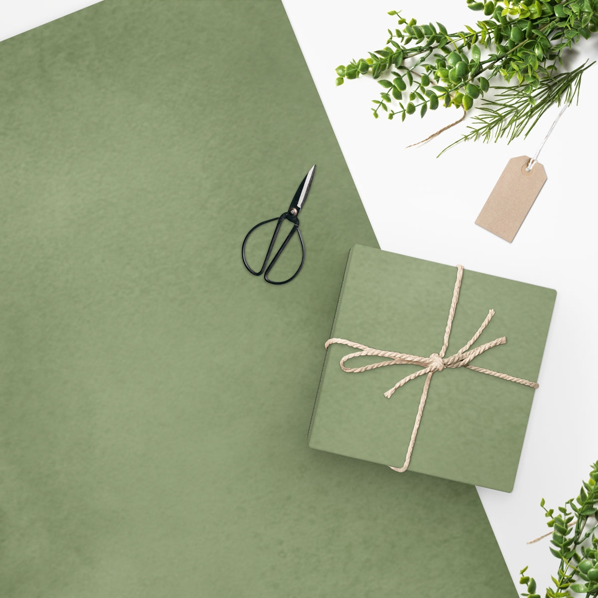 Green Watercolor Solid Wrapping Paper