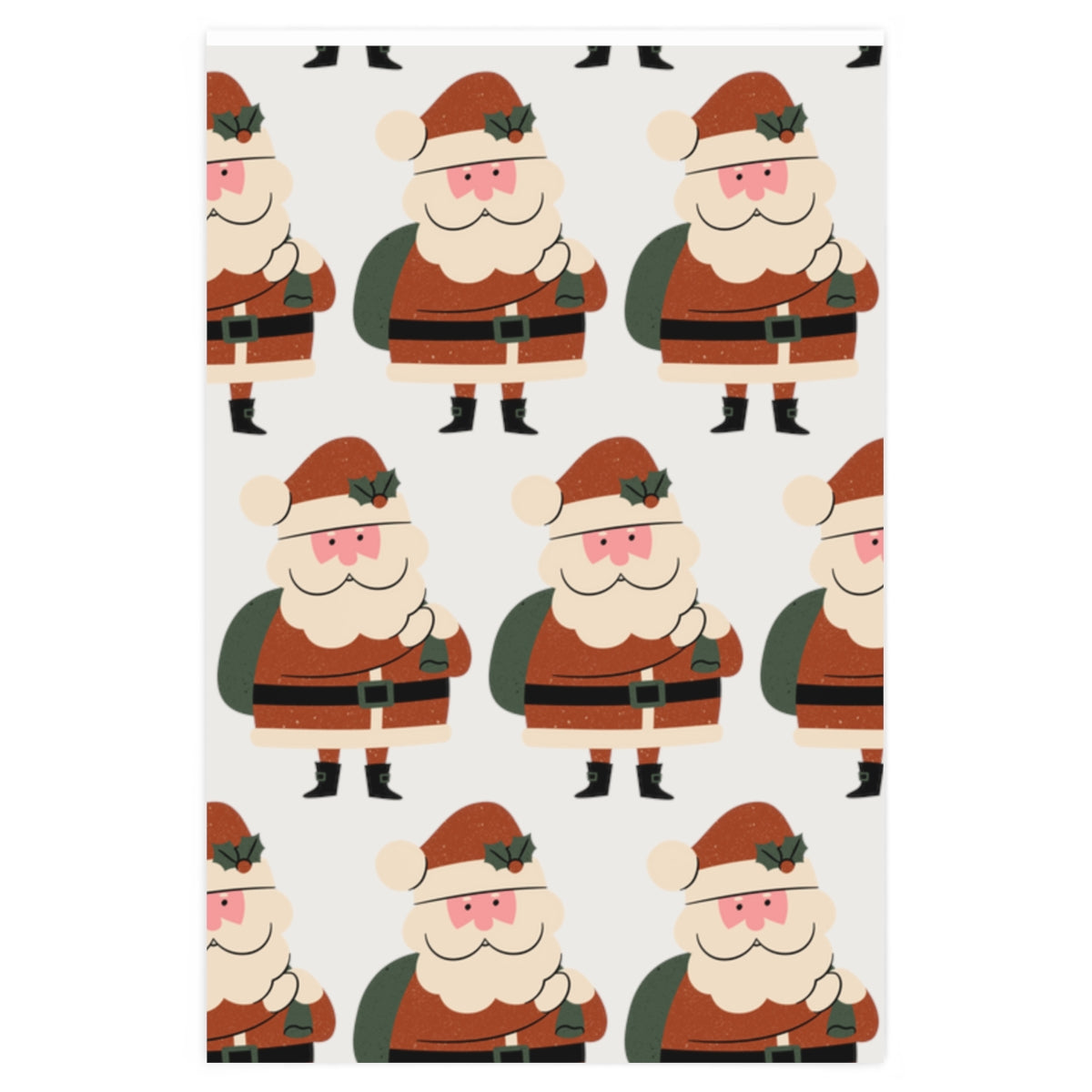 White Santa Claus Lane Christmas Wrapping Paper