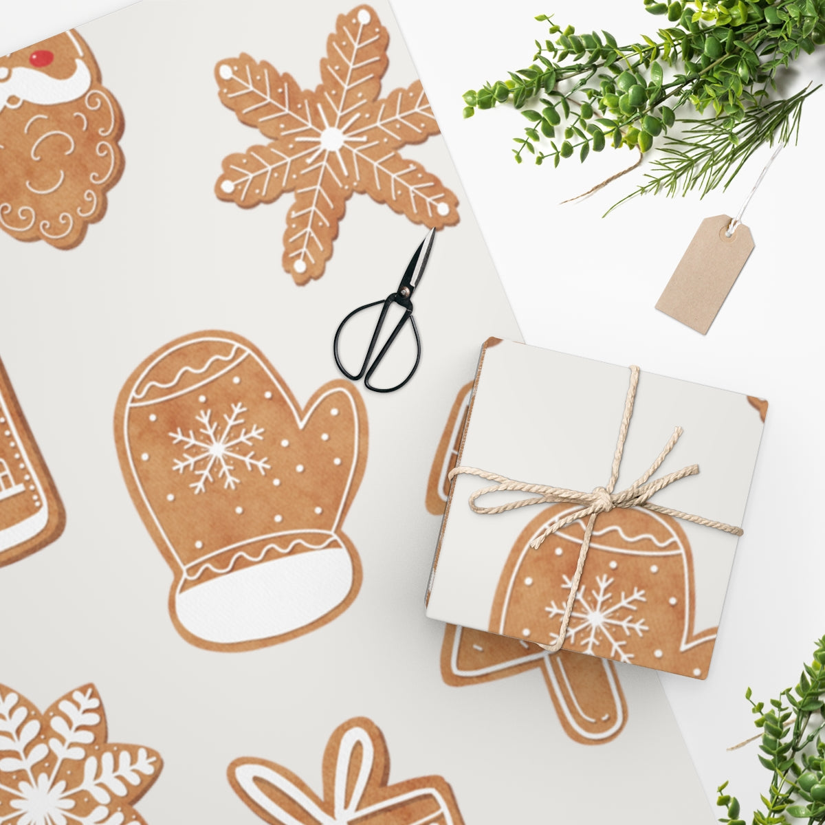 White Cookie Collection Christmas Wrapping Paper