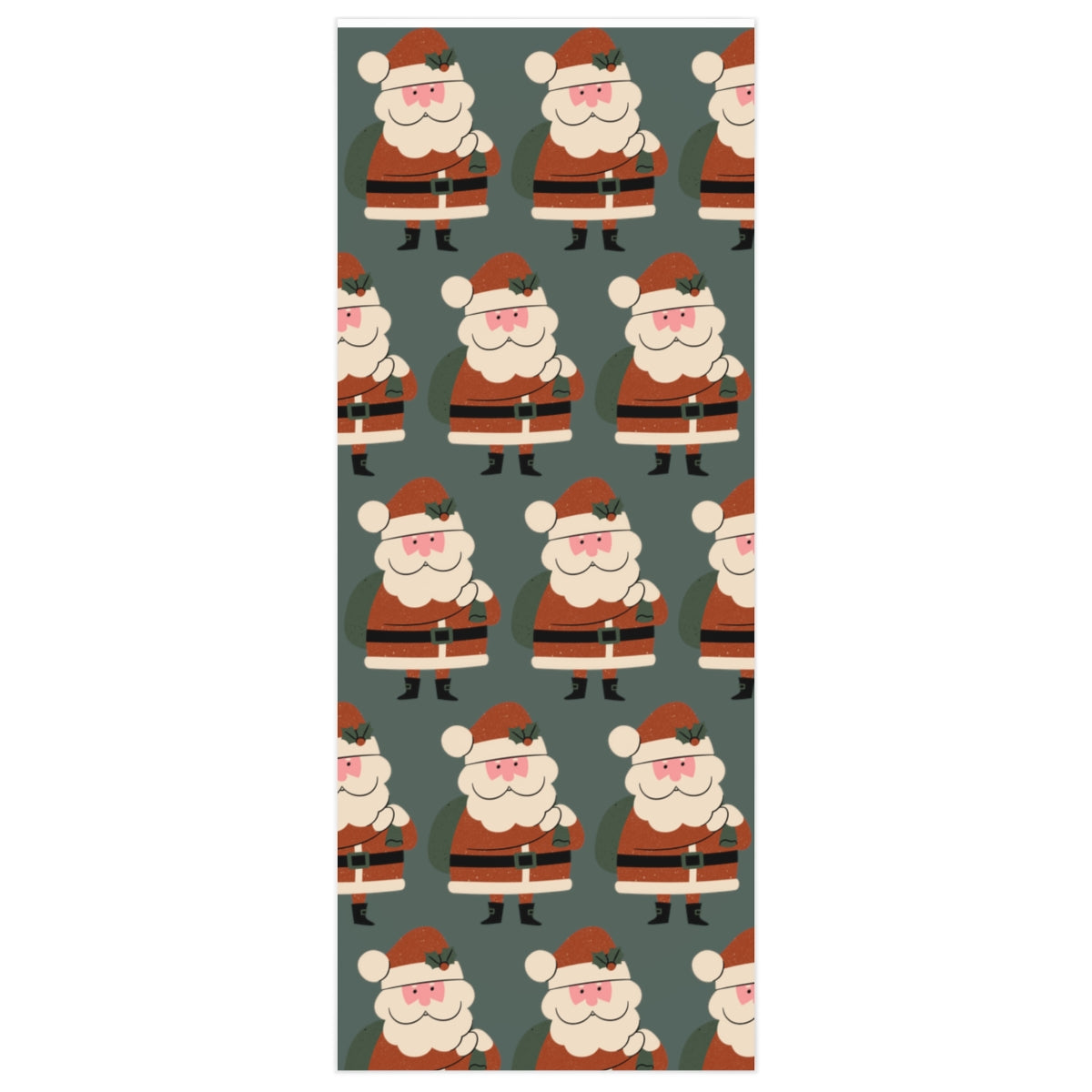 Green Santa Claus Lane Christmas Wrapping Paper