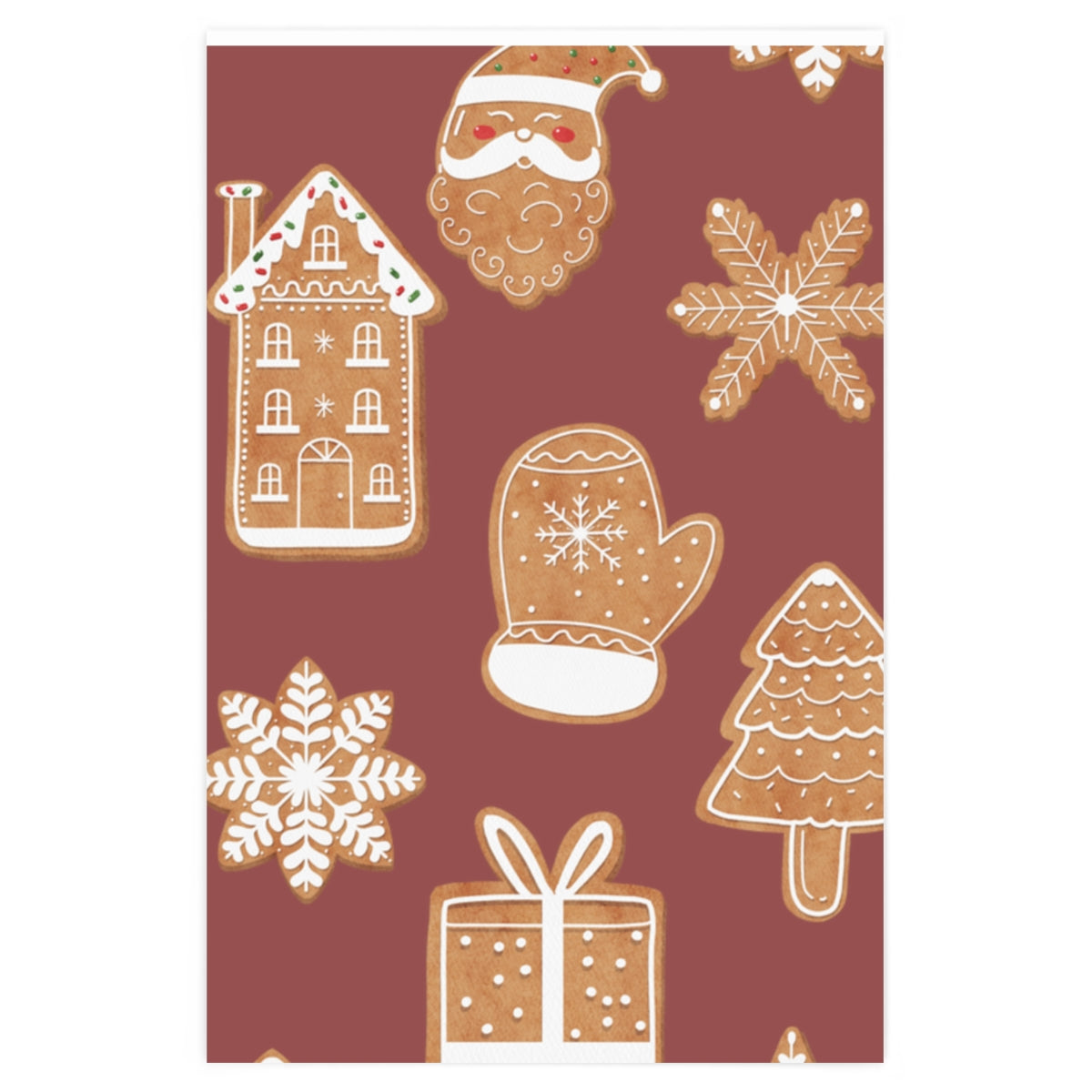 Red Cookie Collection Christmas Wrapping Paper