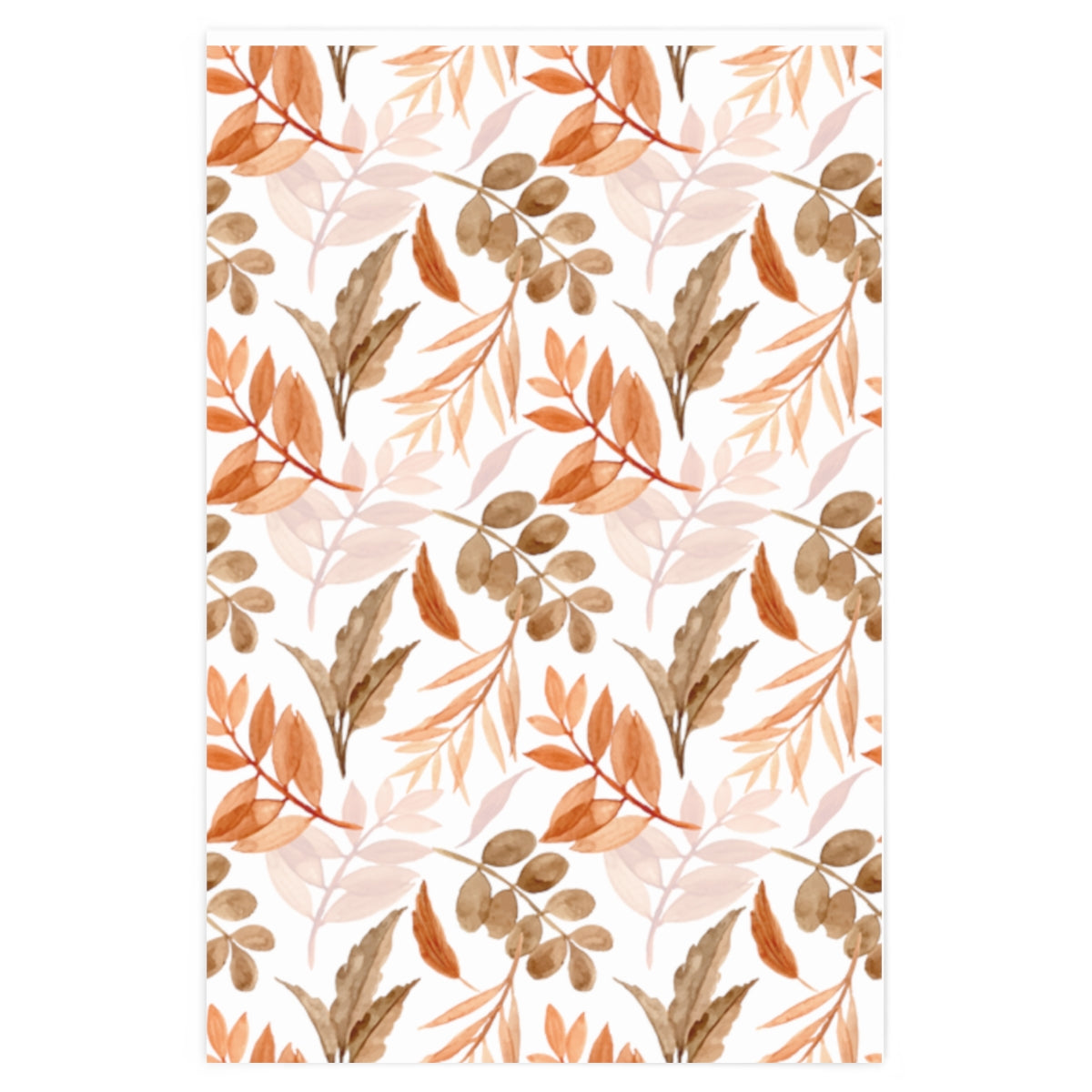 Watercolor Leaves Autumn Wrapping Paper
