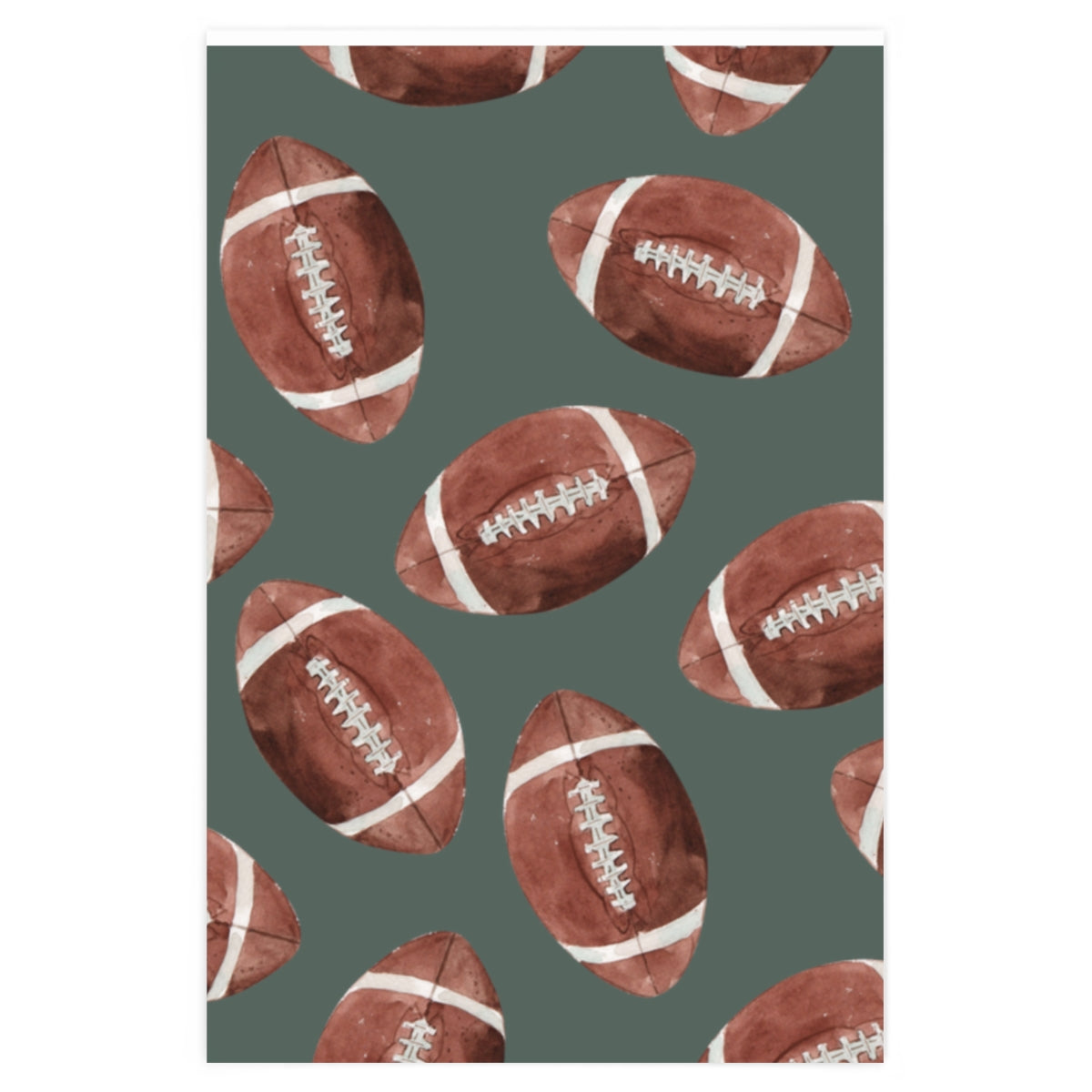 Green Football Team Spirit Wrapping Paper