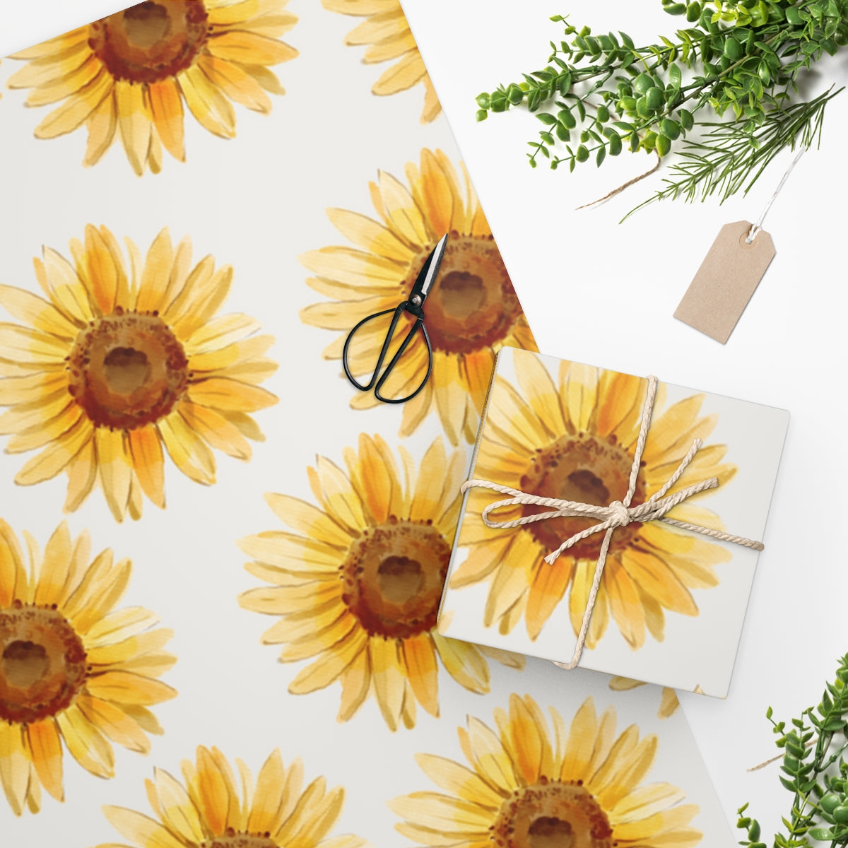 Sunny Flowers Wrapping Paper