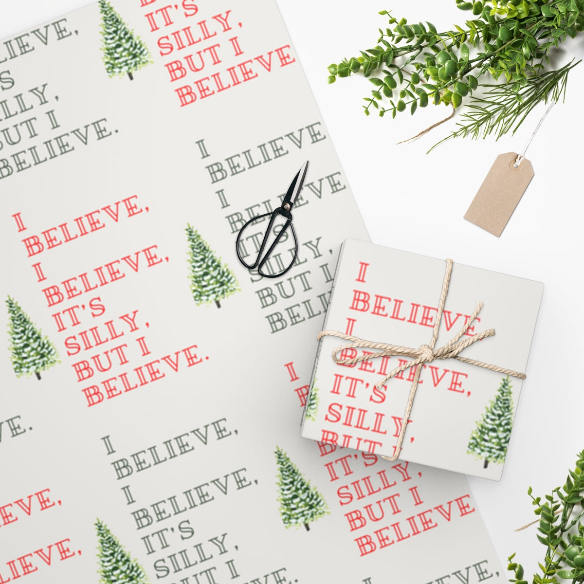 Miracle on 34th Street I Believe Christmas Wrapping Paper