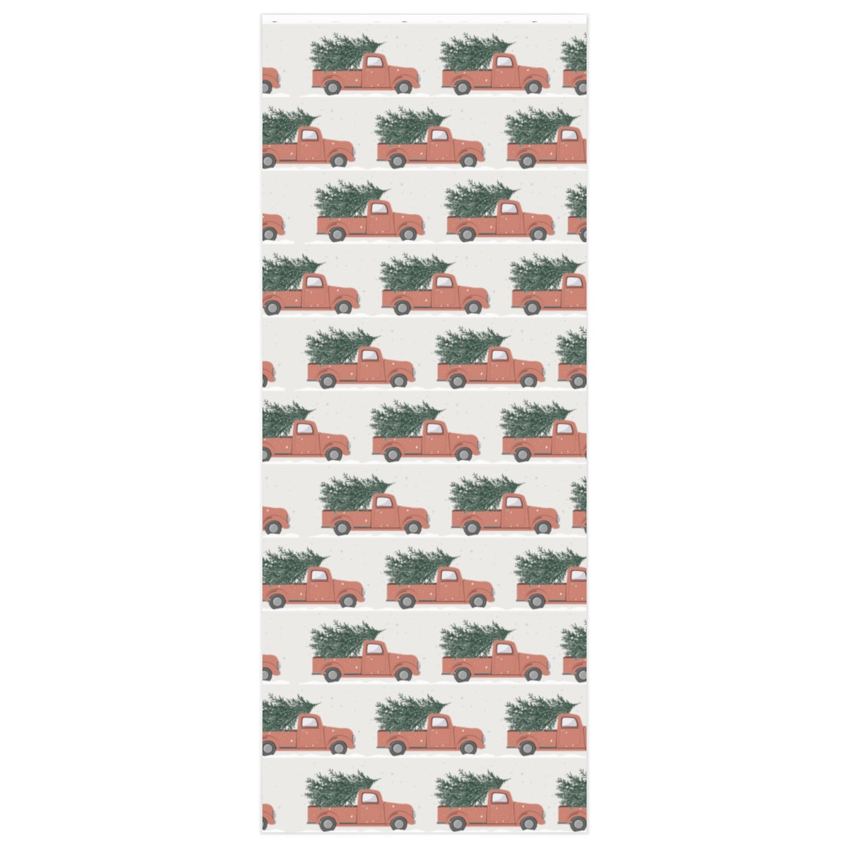 White Christmas Truck Wrapping Paper