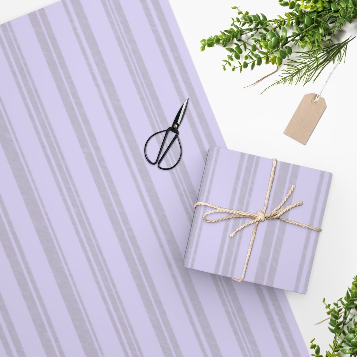 Purple Stripes Wrapping Paper