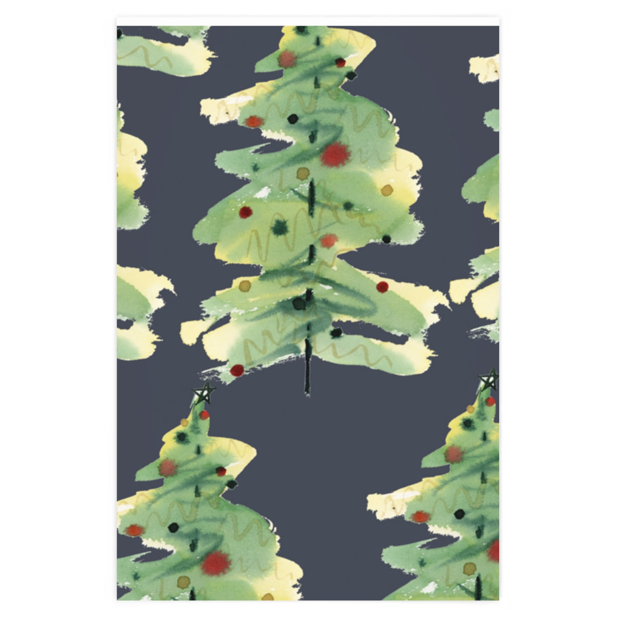 Ribbon Tree Christmas Wrapping Paper