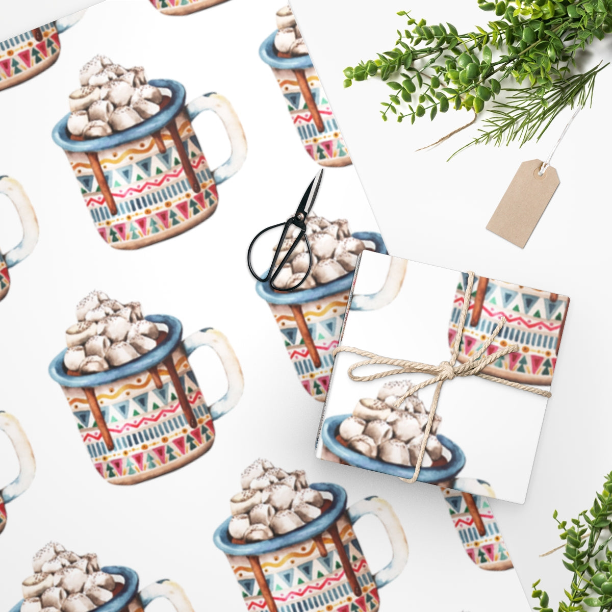 Copy of Cocoa Christmas Wrapping Paper