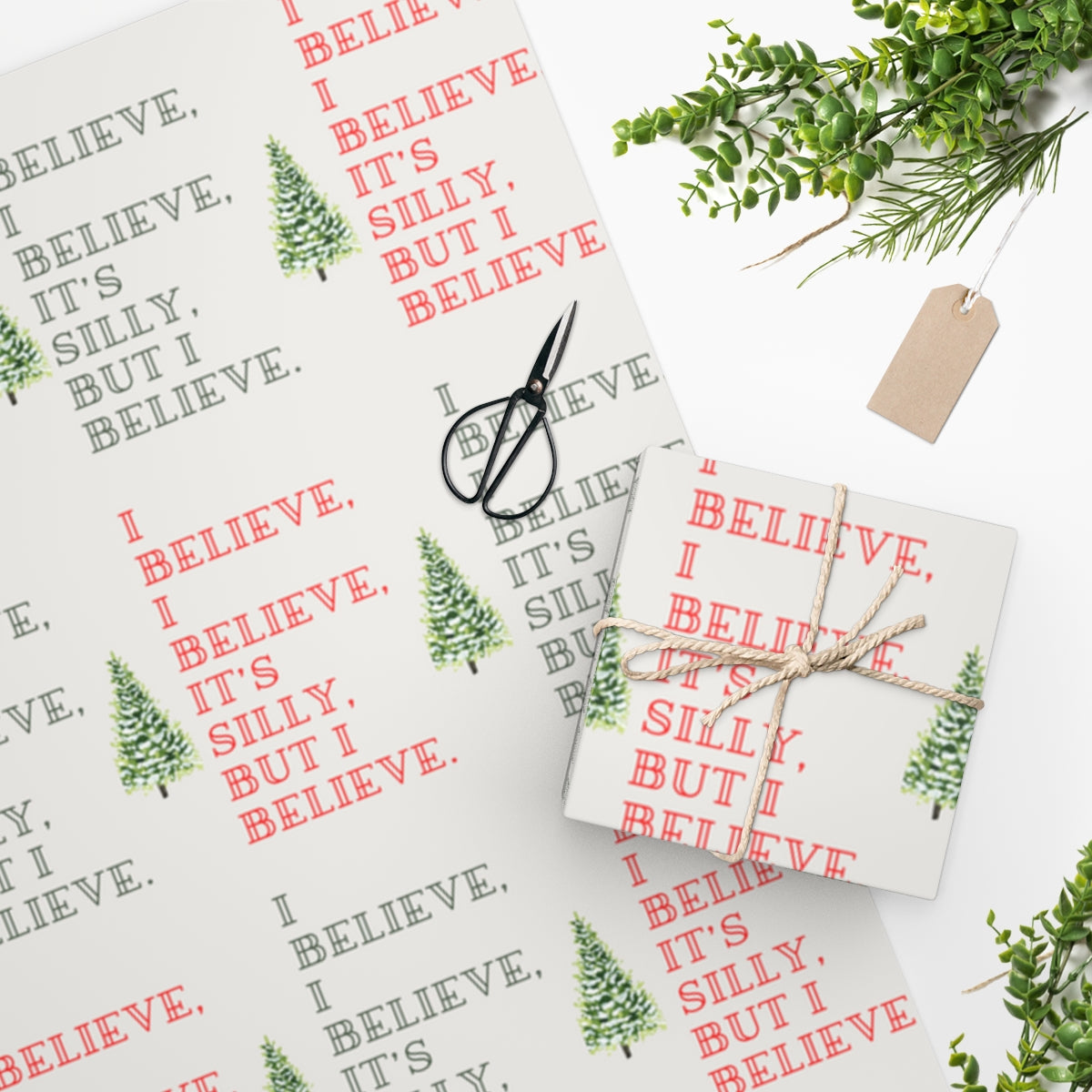 Miracle on 34th Street I Believe Christmas Wrapping Paper