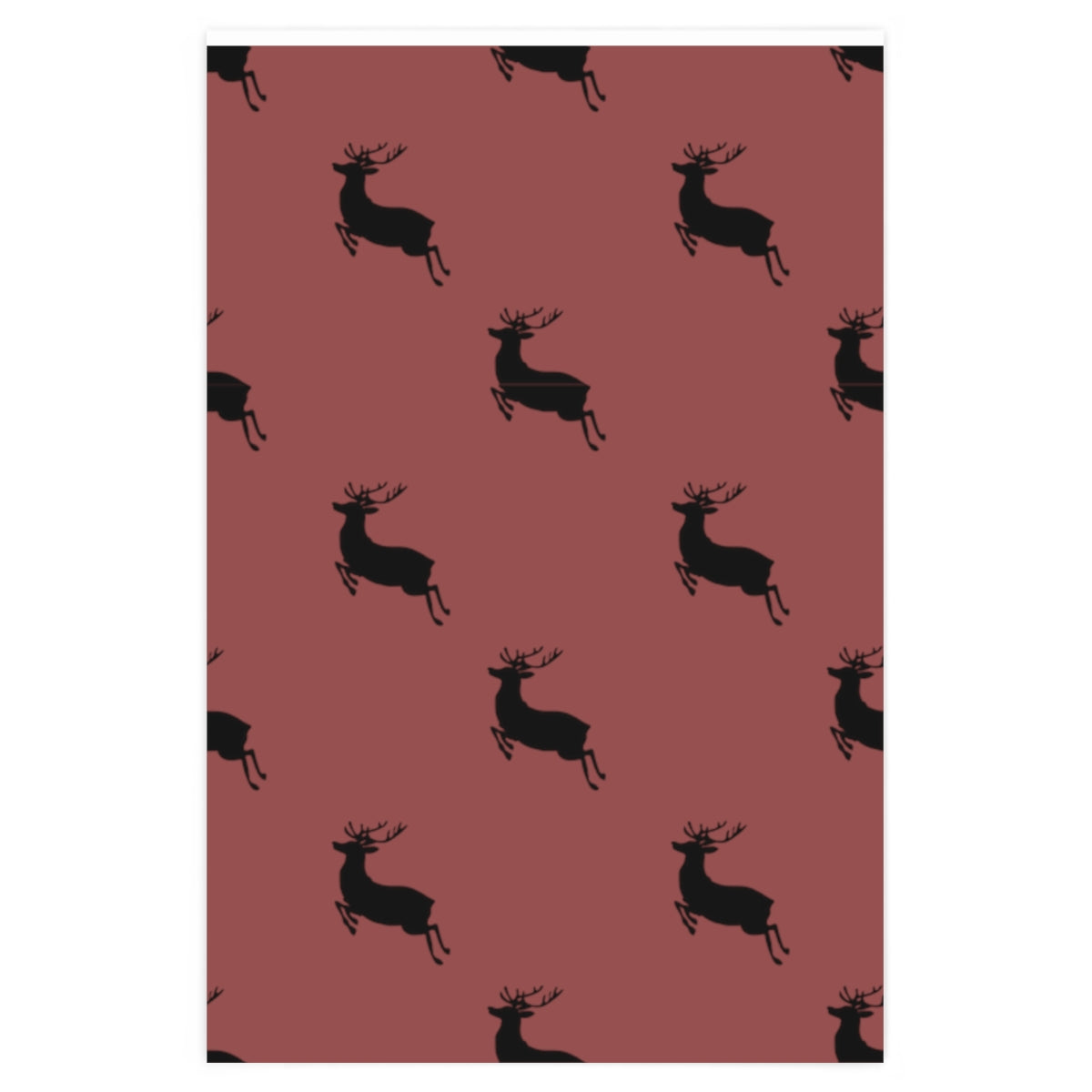 Red Flying Reindeer Christmas Wrapping Paper