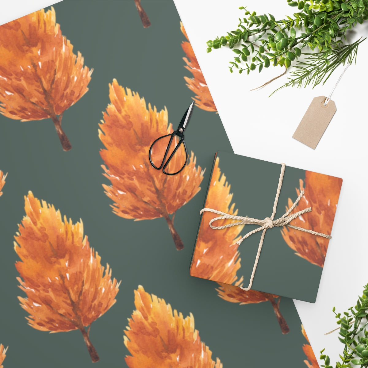 Copy of Green Maple Woods Autumn Wrapping Paper
