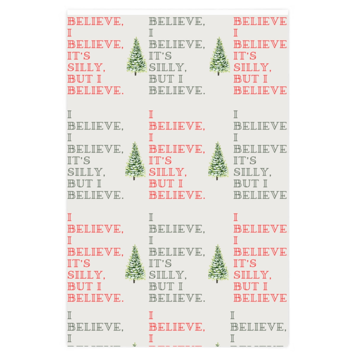 Miracle on 34th Street I Believe Christmas Wrapping Paper
