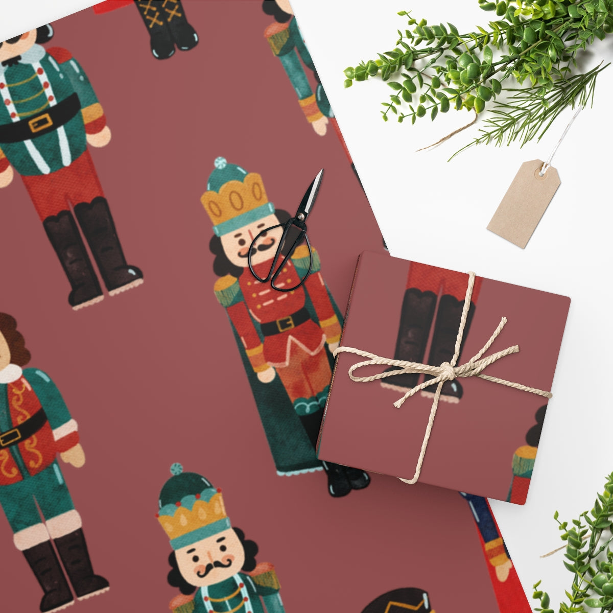 Red Nutcracker Friends Christmas Wrapping Paper