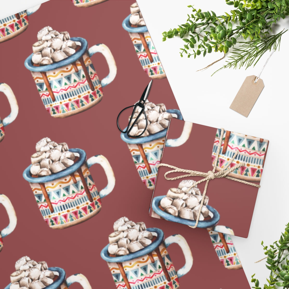 Cocoa Christmas Wrapping Paper