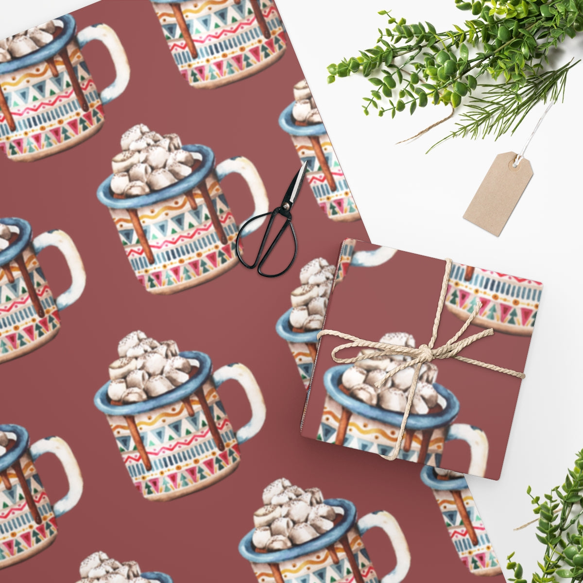 Cocoa Christmas Wrapping Paper
