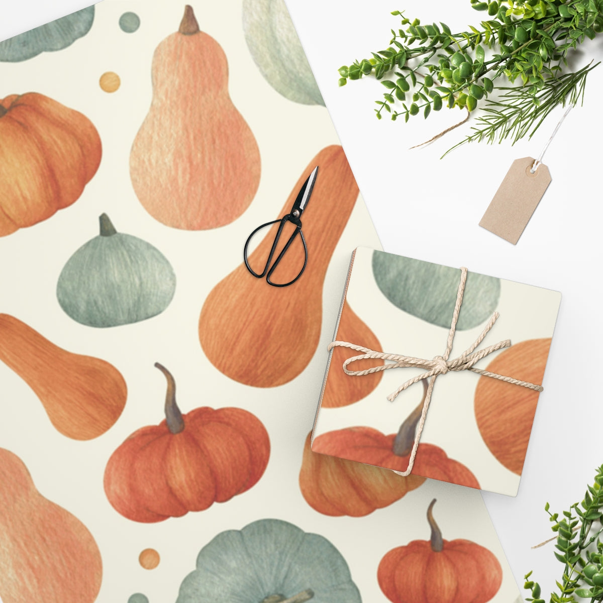 All the Gourds Autumn Wrapping Paper
