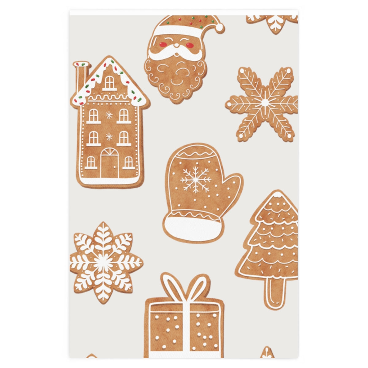 White Cookie Collection Christmas Wrapping Paper