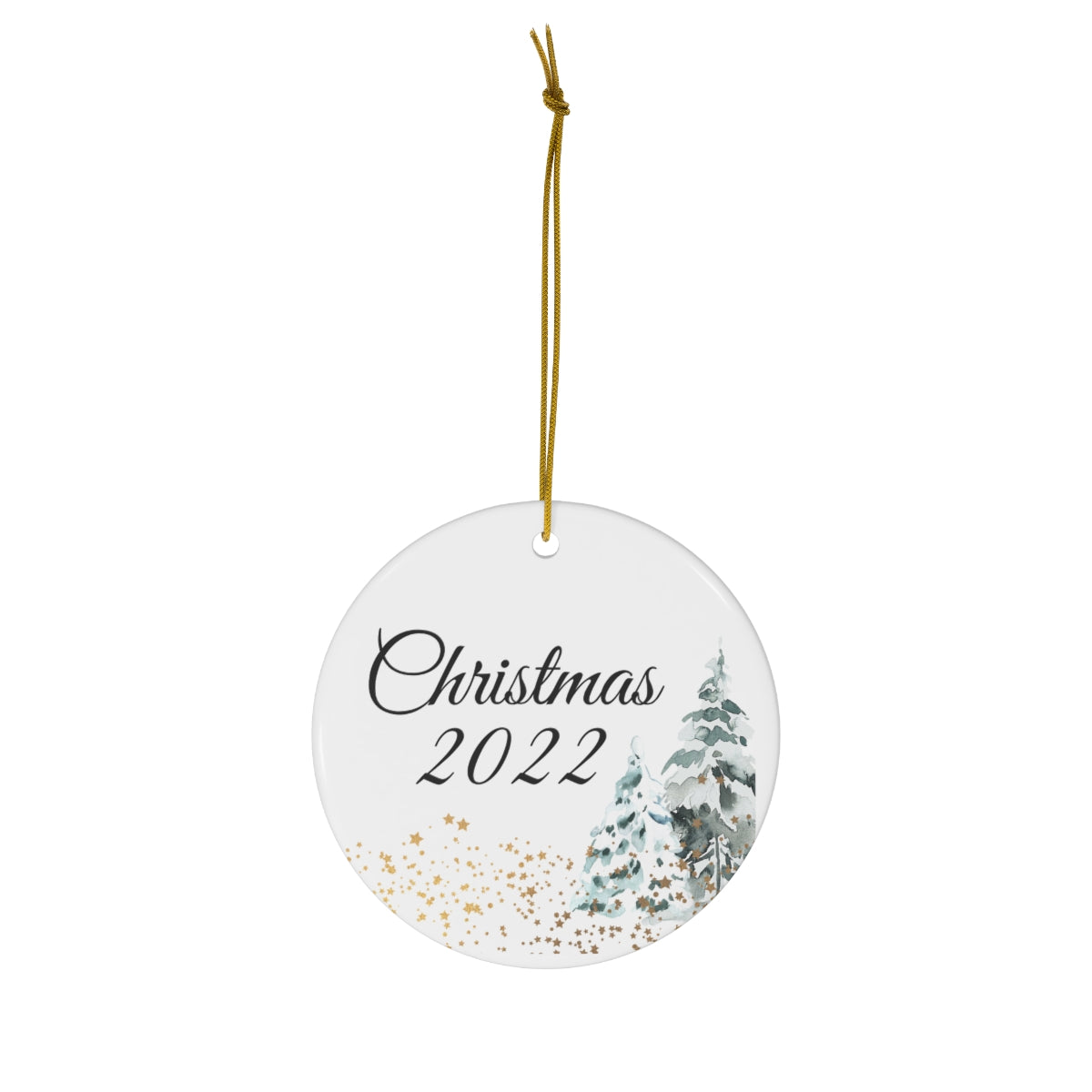 Snowy Tree Ornament 2022 Ceramic Ornament