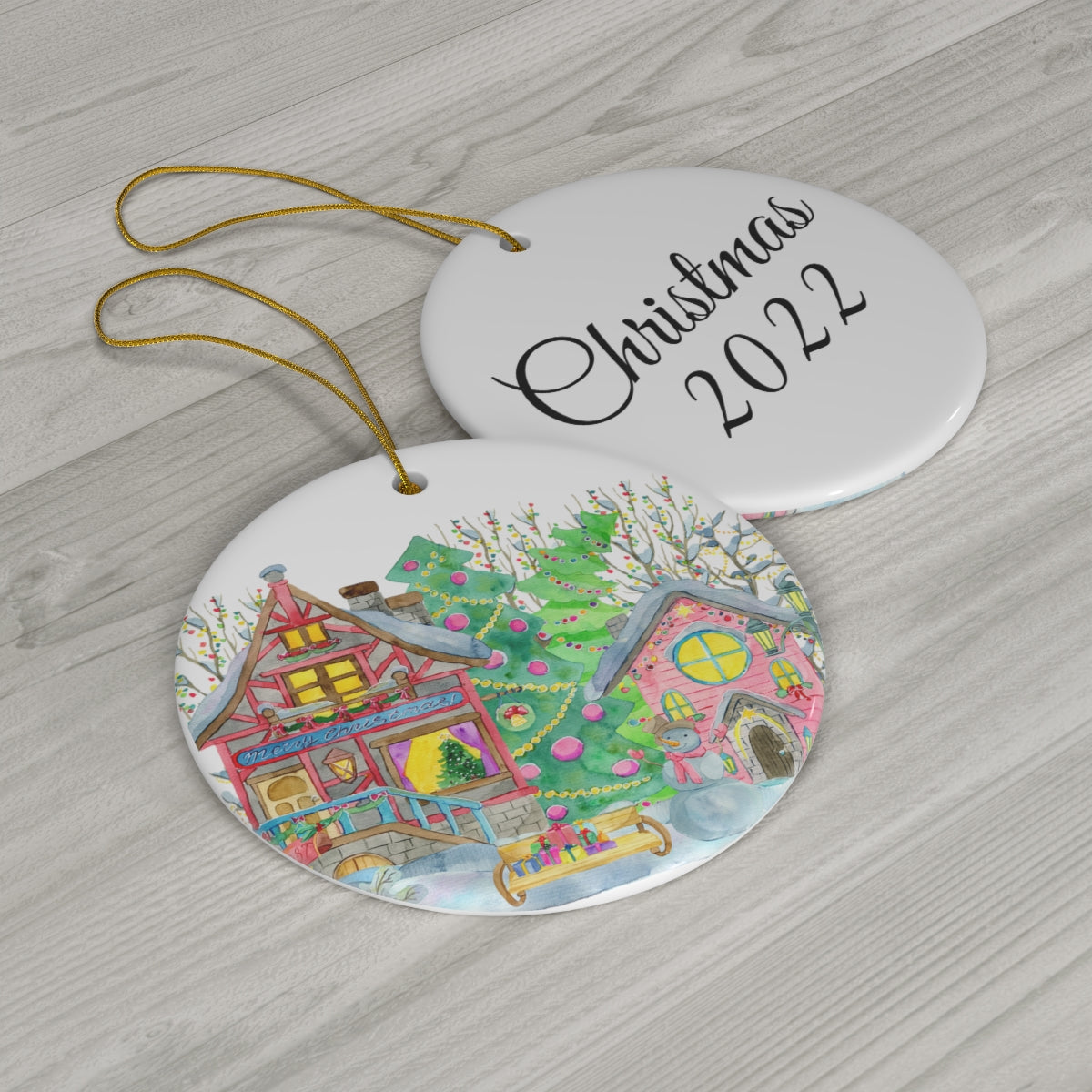 Twas the Night Before Christmas Ornament 2022 Ceramic Ornament