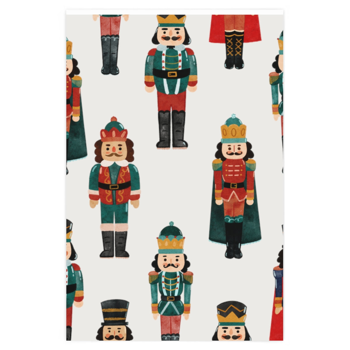 White Nutcracker Friends Christmas Wrapping Paper