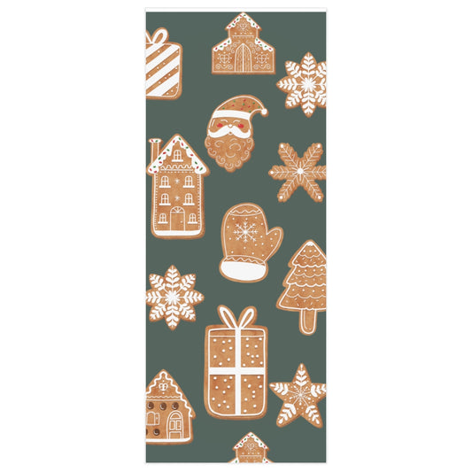 Green Cookie Collection Christmas Wrapping Paper
