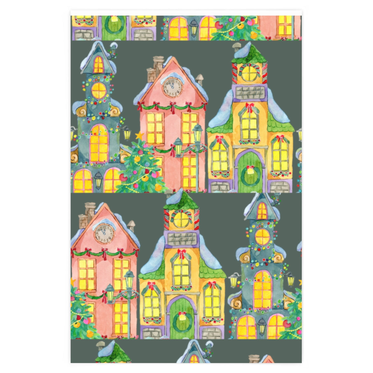 Green Twas the Night Before Christmas Wrapping Paper