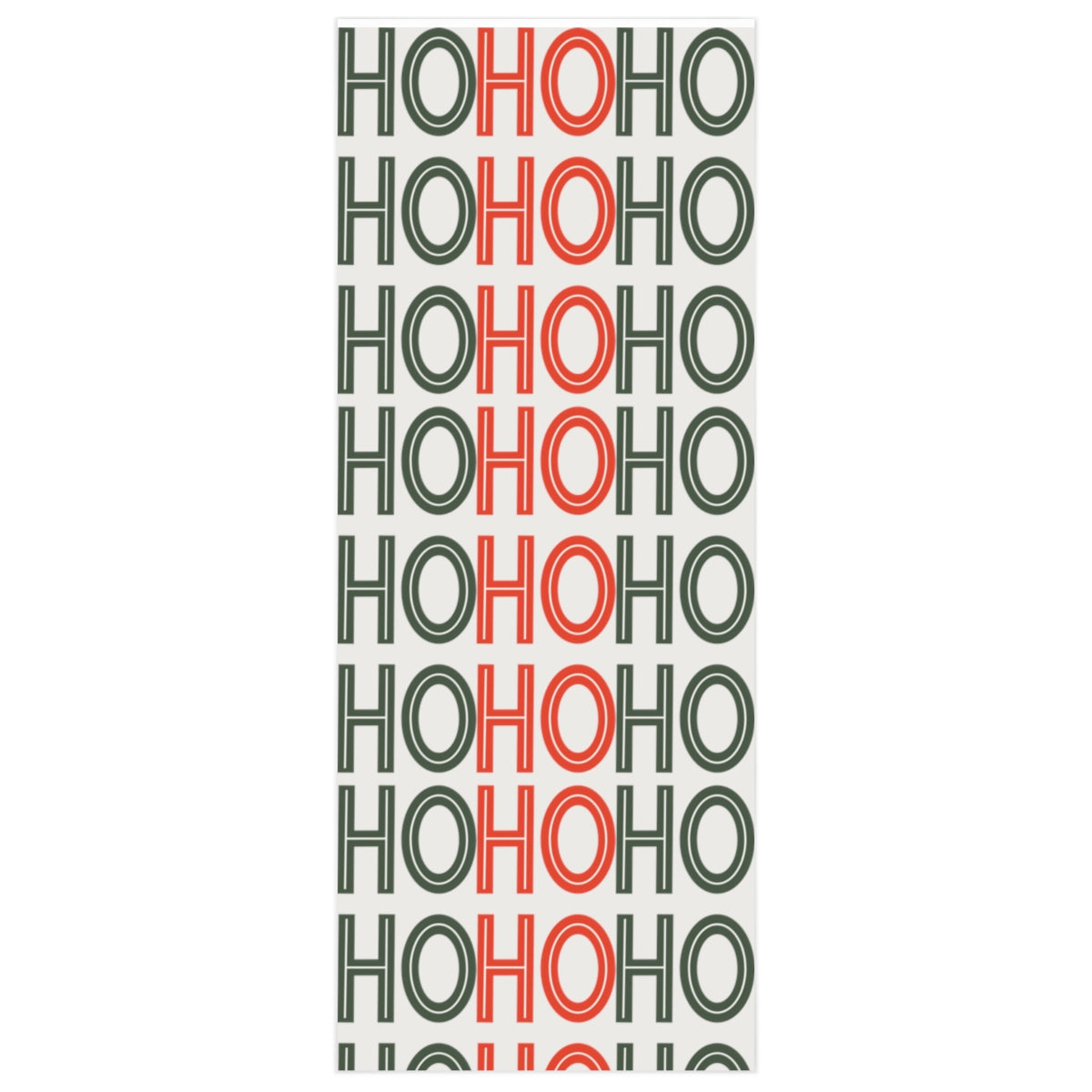 White Ho Ho Ho Christmas Wrapping Paper