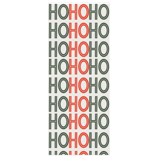 White Ho Ho Ho Christmas Wrapping Paper