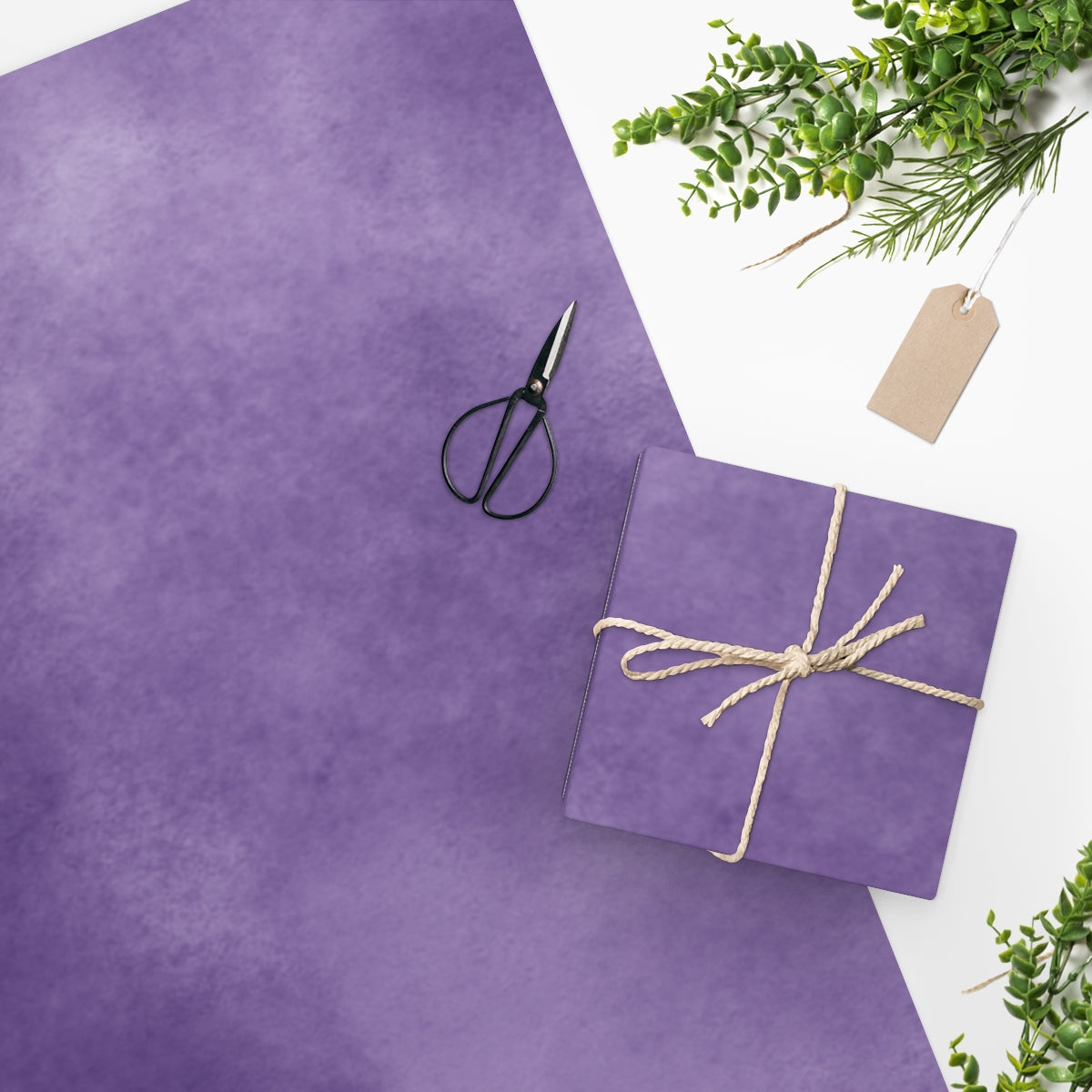 Purple Watercolor Solid Wrapping Paper