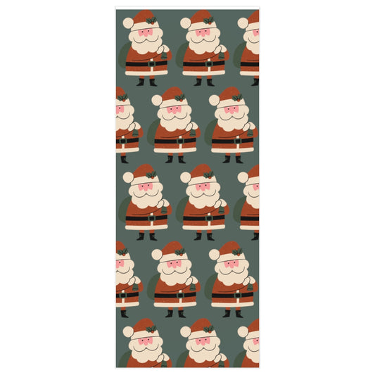 Green Santa Claus Lane Christmas Wrapping Paper