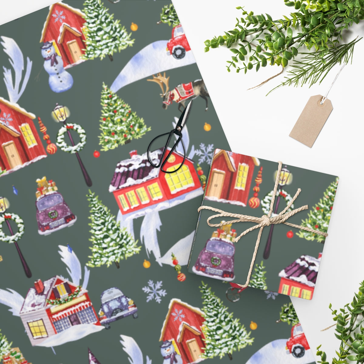 Silent Nights Christmas Wrapping Paper
