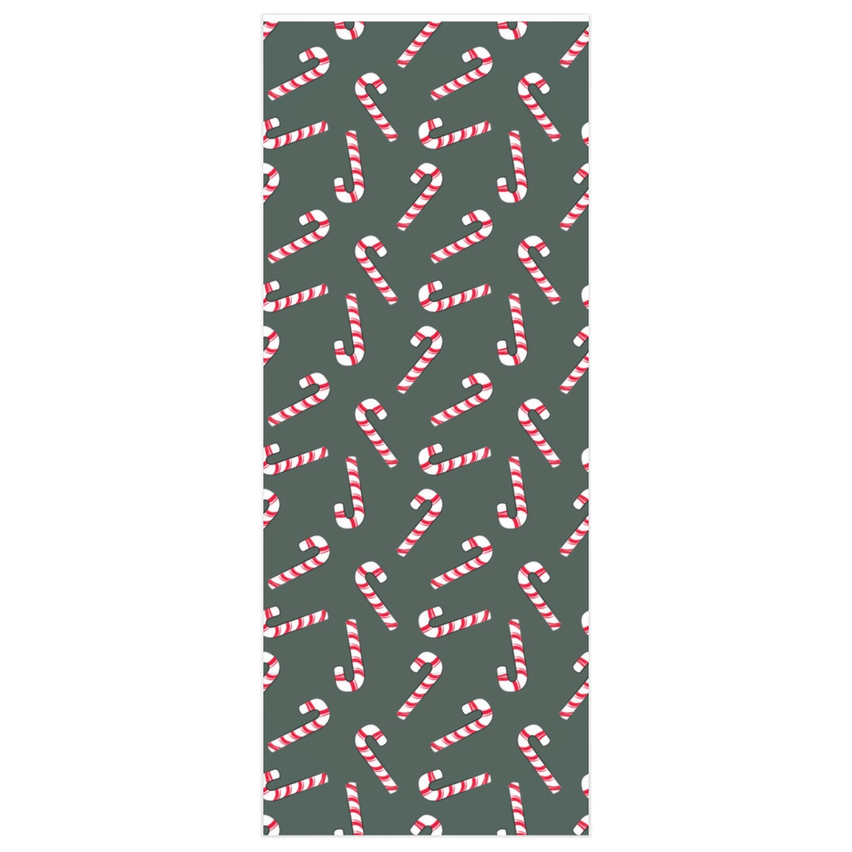 Green Candy Cane Lane Christmas Wrapping Paper
