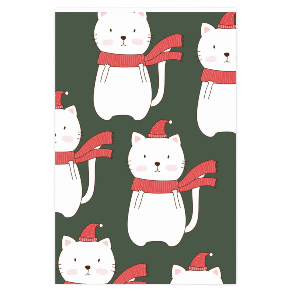 Cozy Kitty Cat Christmas Wrapping Paper