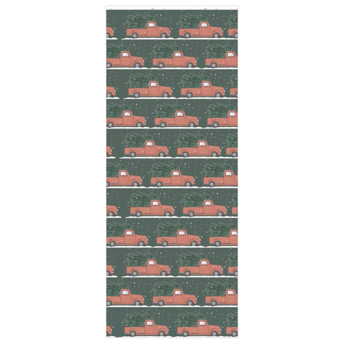 Green Christmas Truck Christmas Wrapping Paper