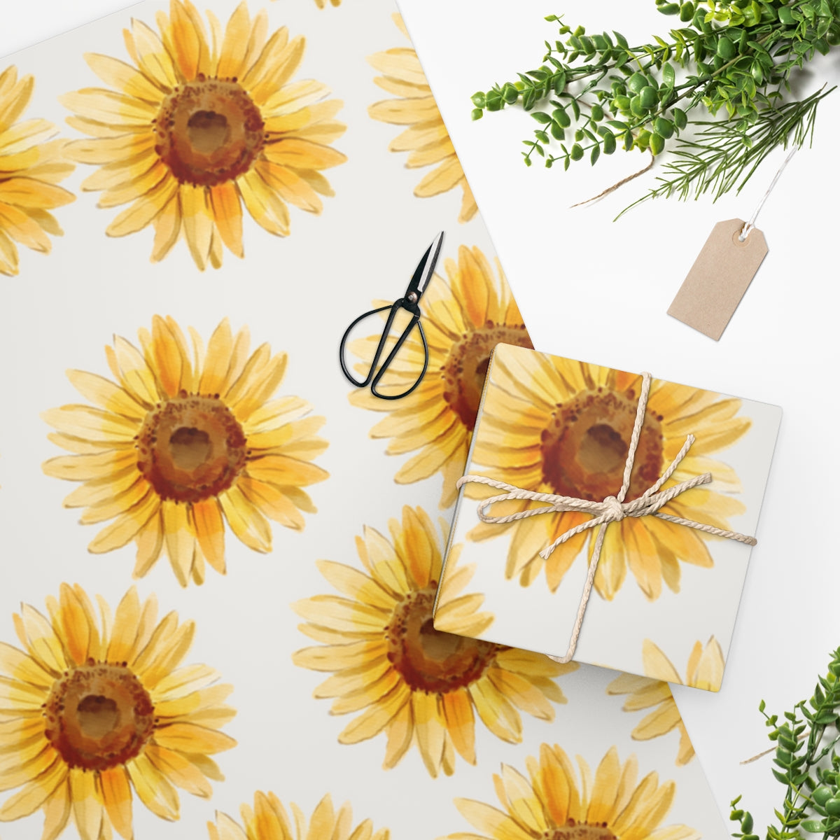Sunny Flowers Wrapping Paper