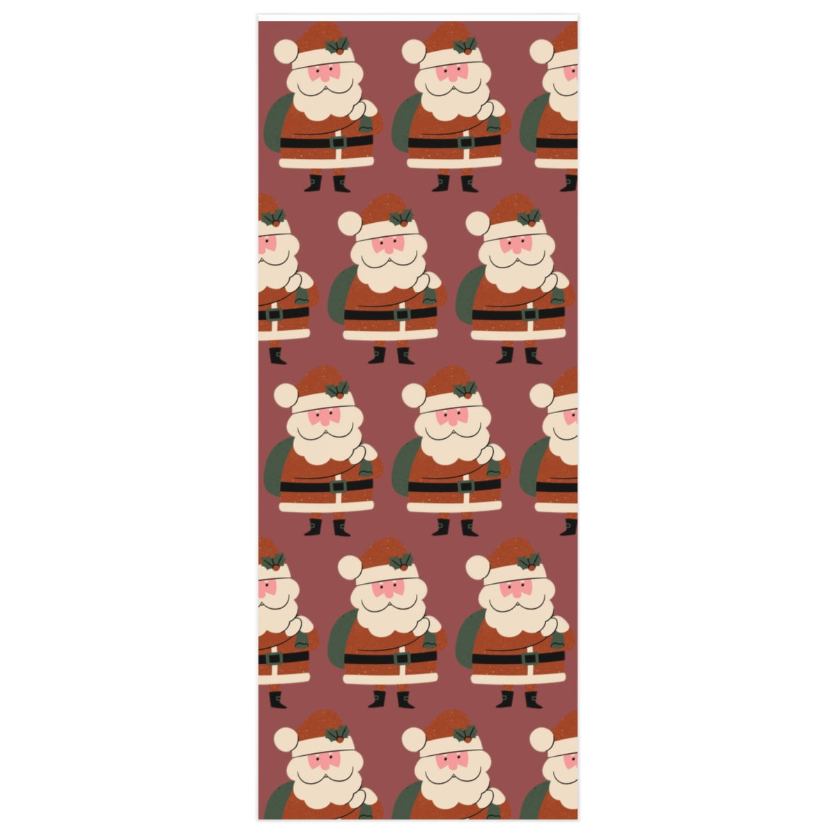 Red Santa Claus Lane Christmas Wrapping Paper