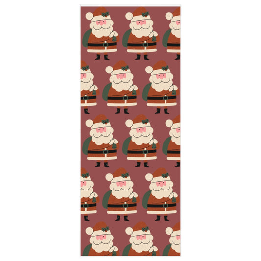 Red Santa Claus Lane Christmas Wrapping Paper