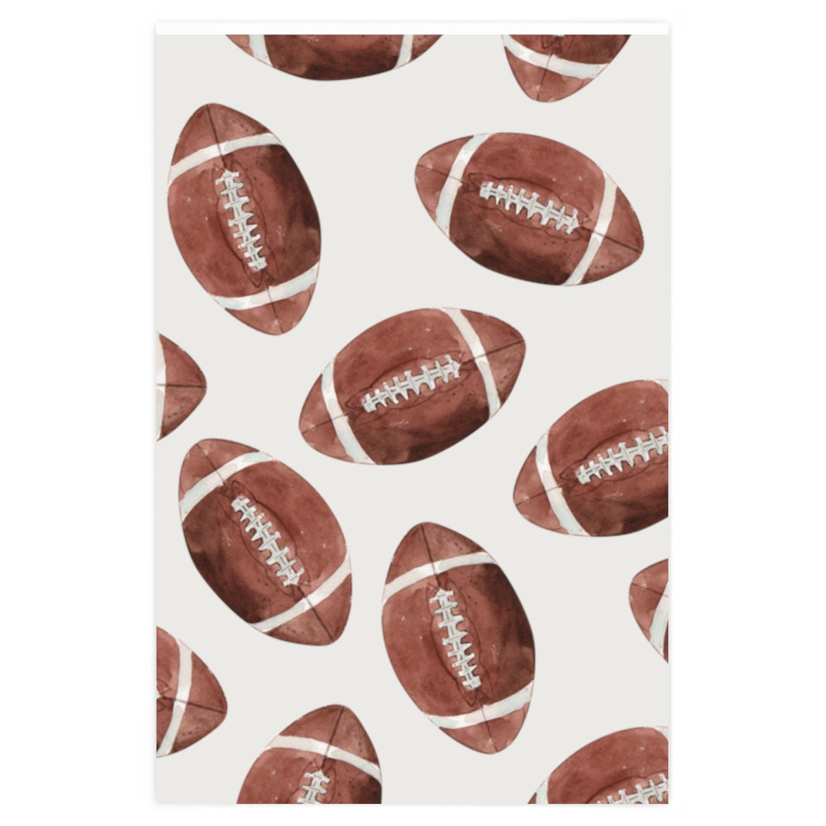 White Football Team Spirit Wrapping Paper