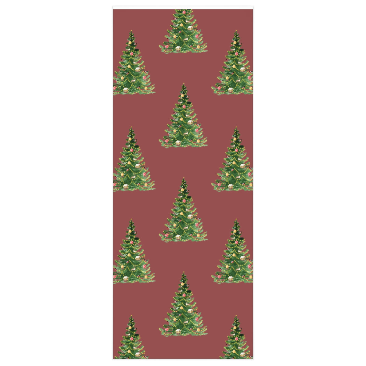 Red Decorated Tree Christmas Wrapping Paper