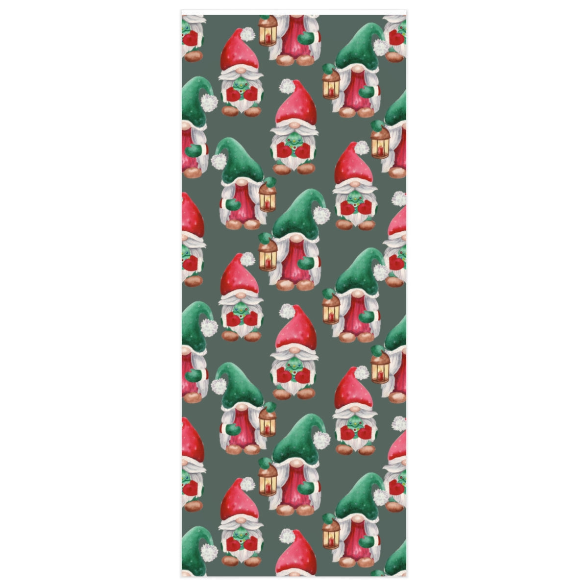 Green Holiday Gnome Christmas Wrapping Paper