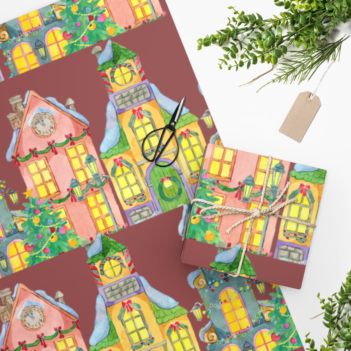Red Twas the Night Before Christmas Wrapping Paper