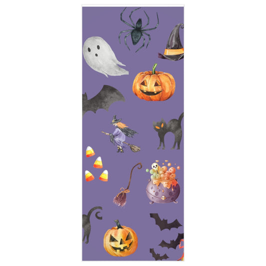 Purple Spooky Friends Autumn Wrapping Paper