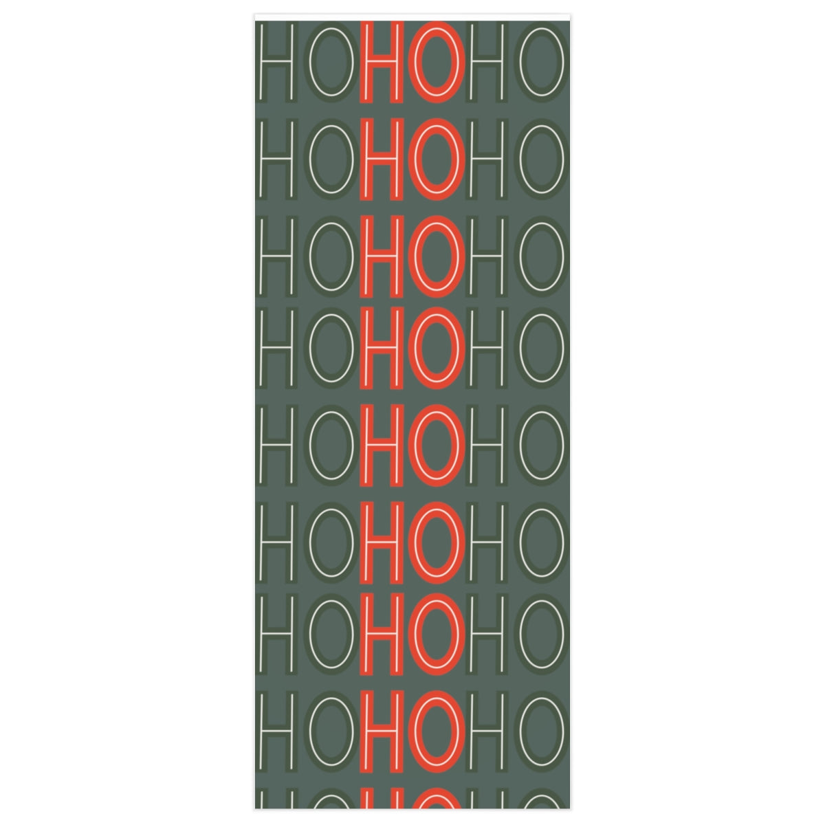 Green Ho Ho Ho Christmas Wrapping Paper