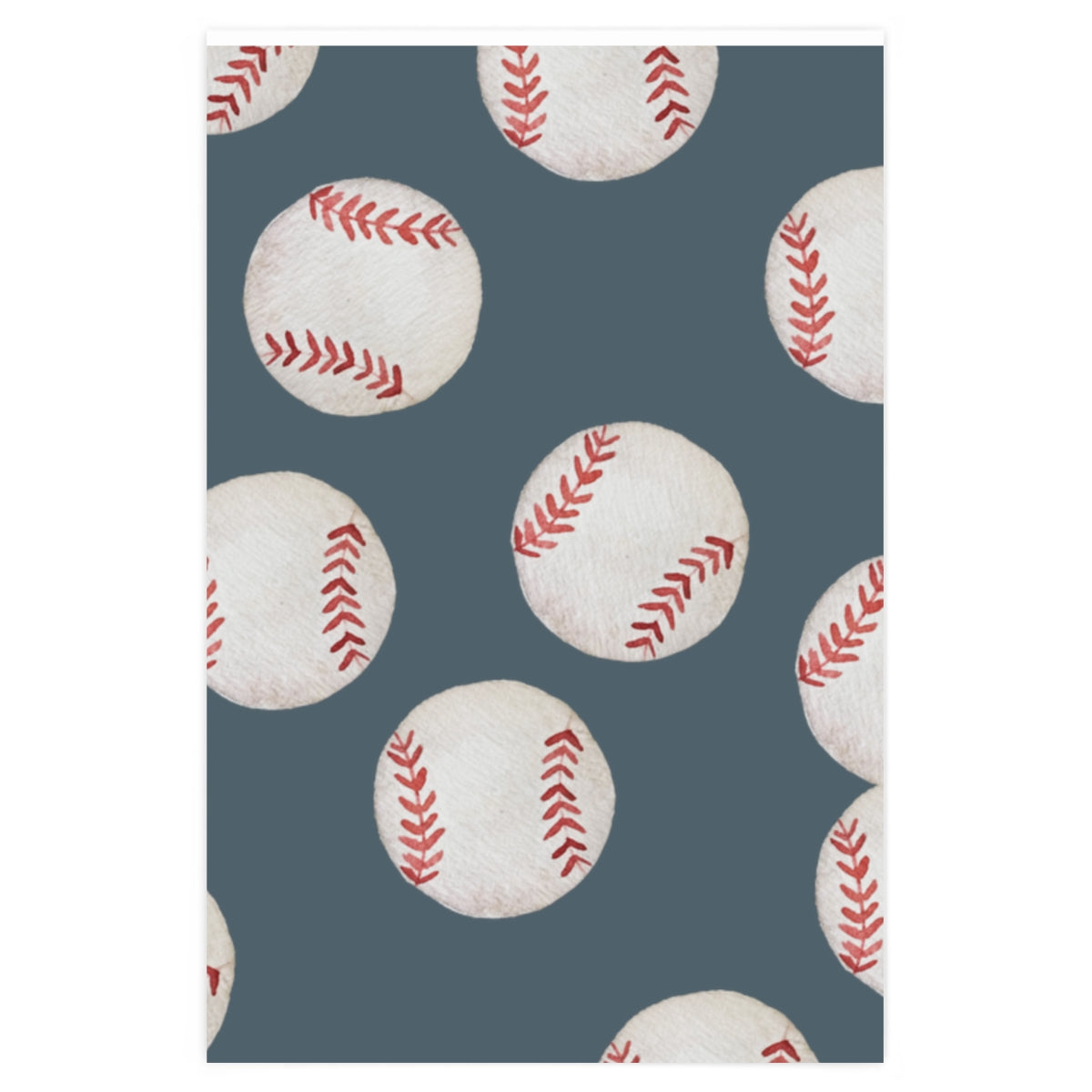Blue Baseball Team Spirit Wrapping Paper